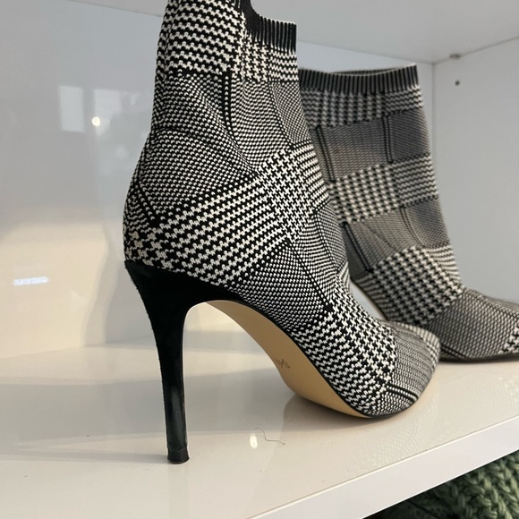 Something Navy heeled boots, black and white - Picture 3 of 4